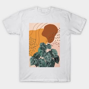 Mid Century Modern, Abstract Botanical Illustration T-Shirt